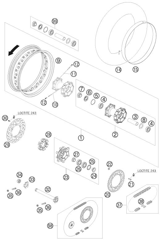 Náhled schématu REAR WHEEL