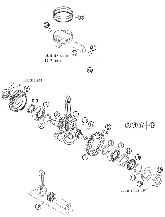 Náhled schématu CRANKSHAFT, PISTON