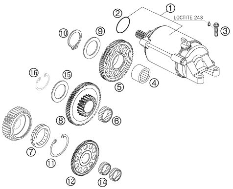 Náhled schématu ELECTRIC STARTER