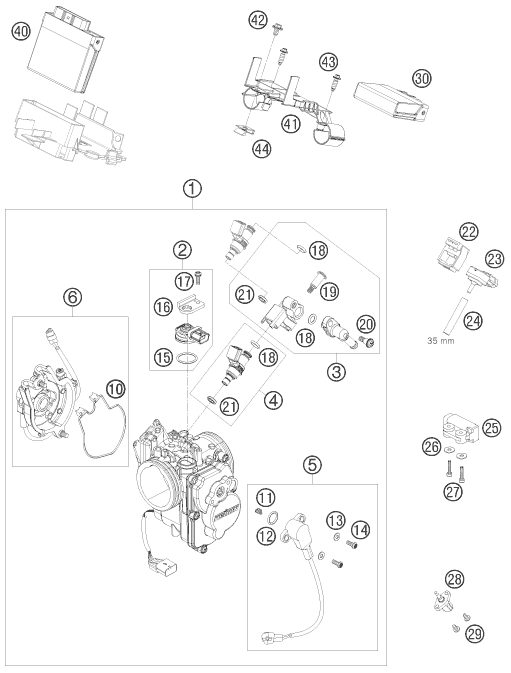 Náhled schématu THROTTLE BODY