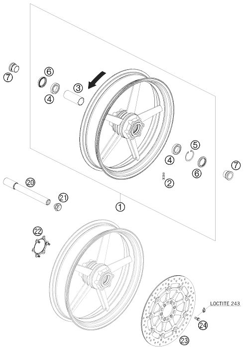 Náhled schématu FRONT WHEEL