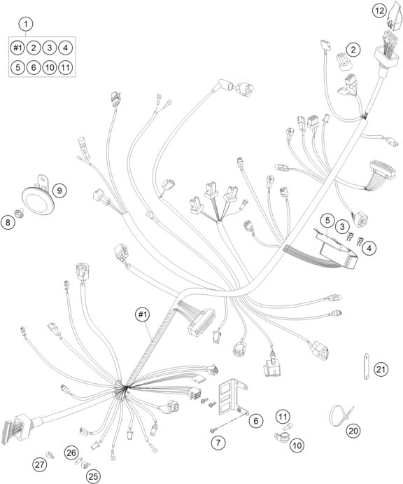 Náhled schématu WIRING HARNESS