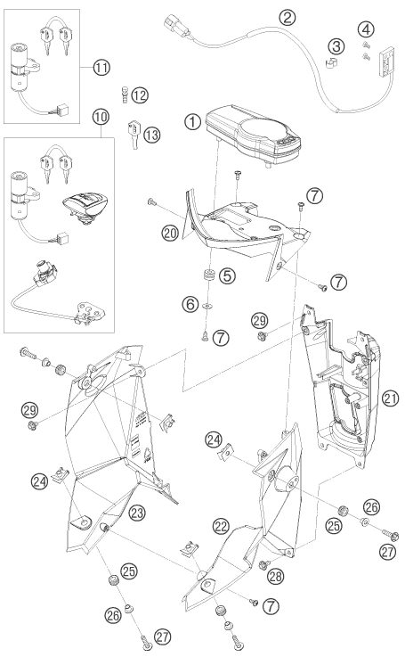 Náhled schématu INSTRUMENTS / LOCK SYSTEM