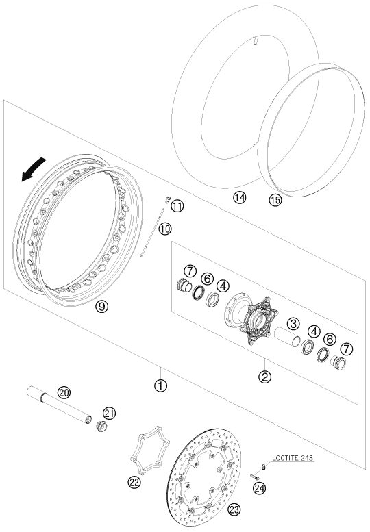 Náhled schématu FRONT WHEEL