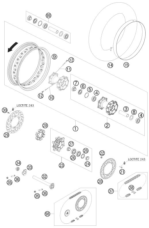 Náhled schématu REAR WHEEL