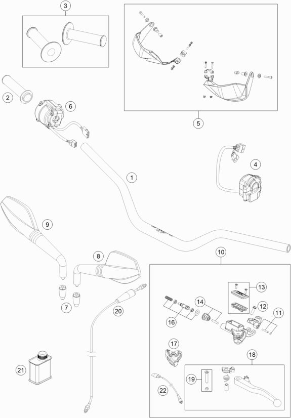 Náhled schématu HANDLEBAR, CONTROLS