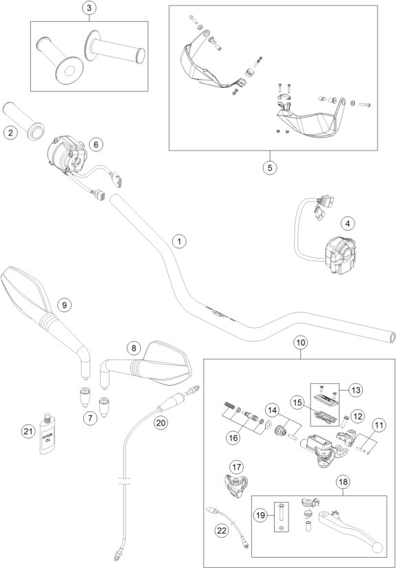 Náhled schématu HANDLEBAR, CONTROLS