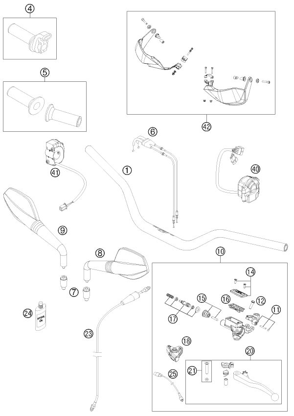 Náhled schématu HANDLEBAR, CONTROLS