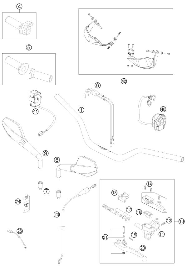 Náhled schématu HANDLEBAR, CONTROLS