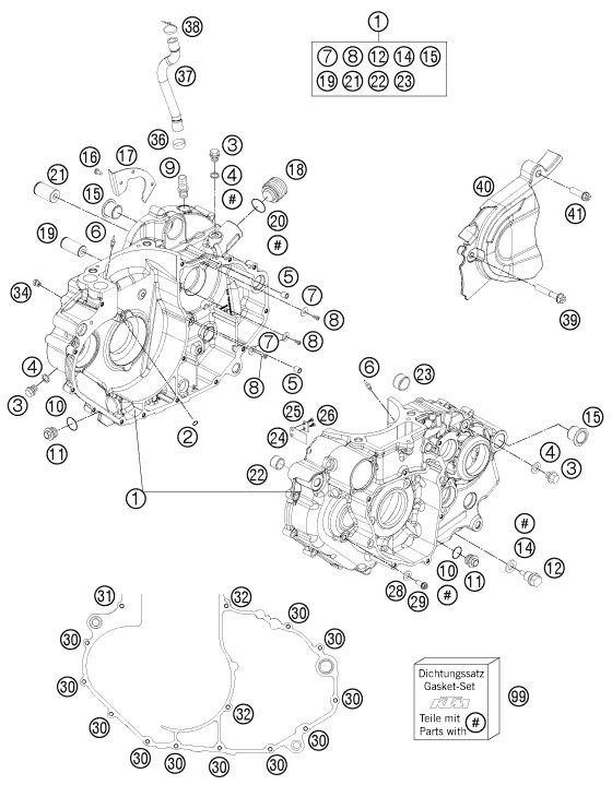 Náhled schématu ENGINE CASE