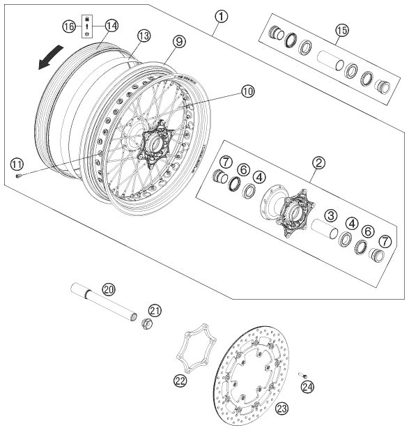 Náhled schématu FRONT WHEEL