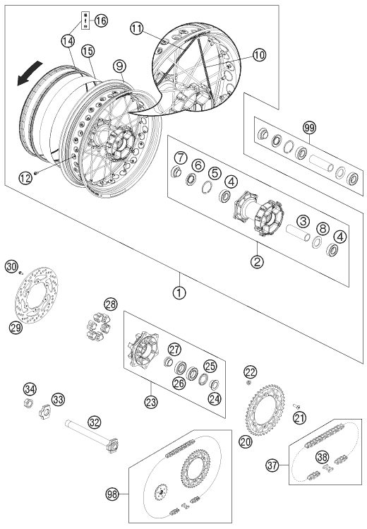 Náhled schématu REAR WHEEL