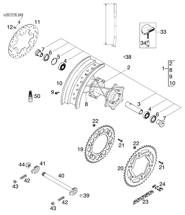 Náhled schématu REAR WHEEL