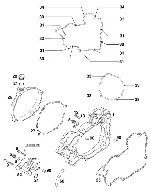 Náhled schématu CLUTCH COVER