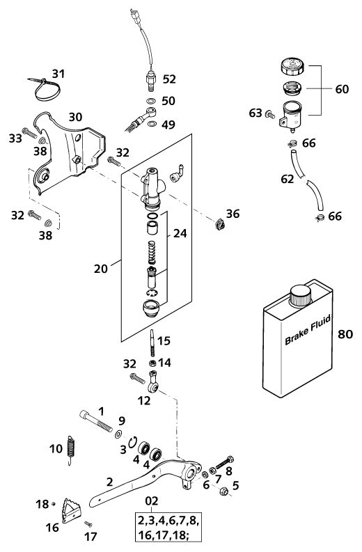 Náhled schématu REAR BRAKE CONTROL