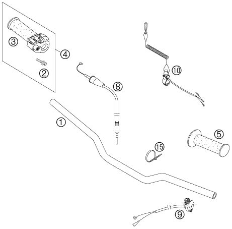 Náhled schématu HANDLEBAR, CONTROLS