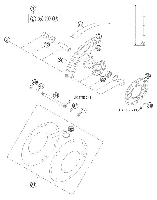 Náhled schématu FRONT WHEEL