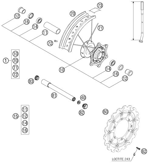Náhled schématu FRONT WHEEL