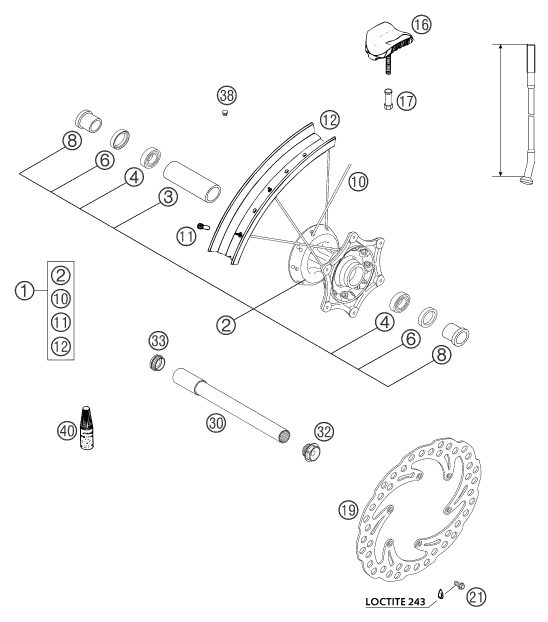 Náhled schématu FRONT WHEEL