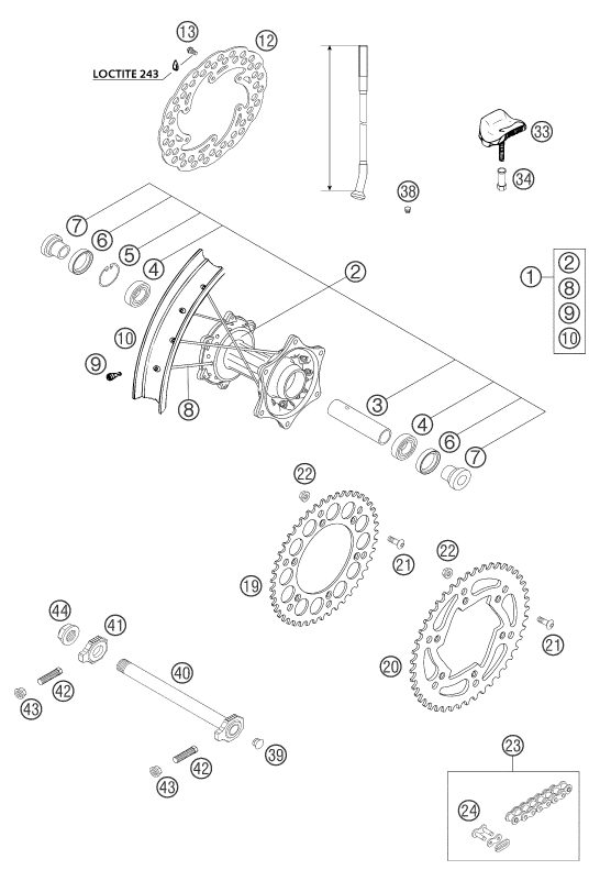 Náhled schématu REAR WHEEL