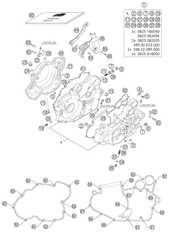 Náhled schématu ENGINE CASE