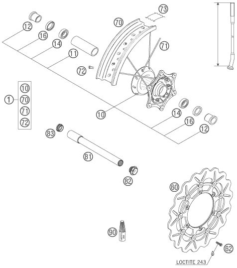 Náhled schématu FRONT WHEEL