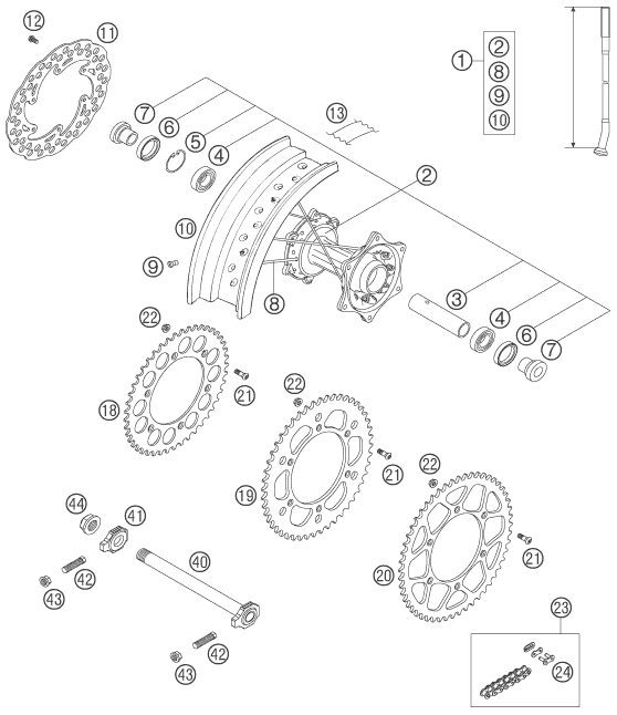 Náhled schématu REAR WHEEL