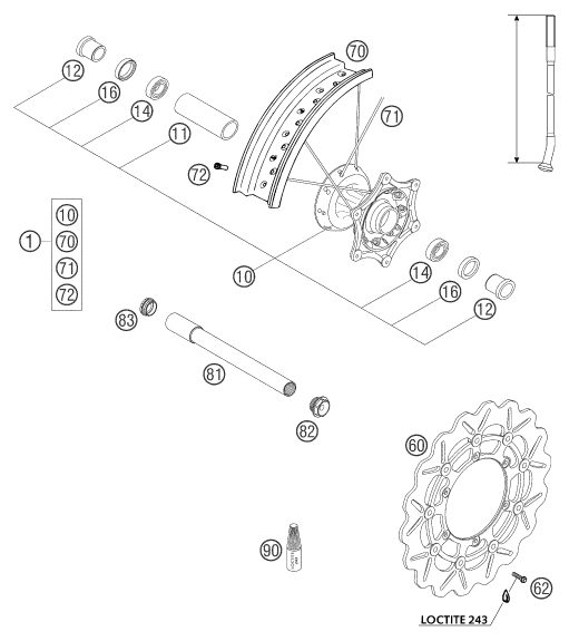 Náhled schématu FRONT WHEEL