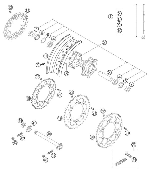 Náhled schématu REAR WHEEL