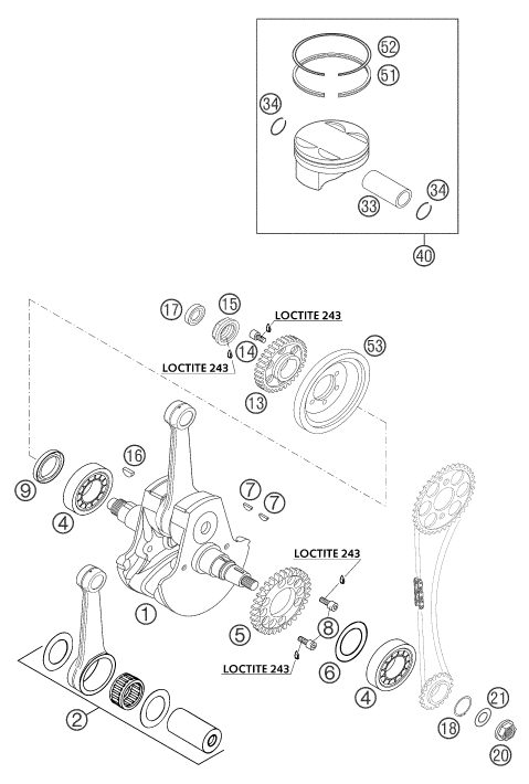 Náhled schématu CRANKSHAFT, PISTON