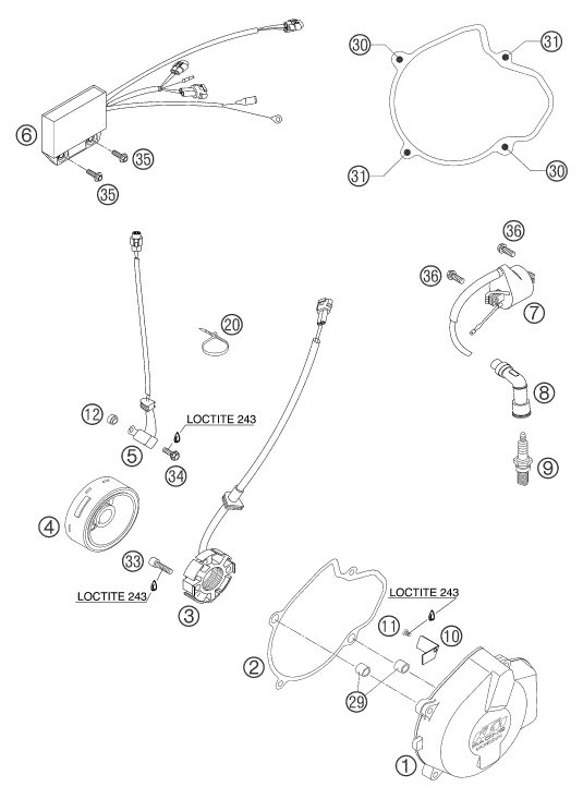 Náhled schématu IGNITION SYSTEM