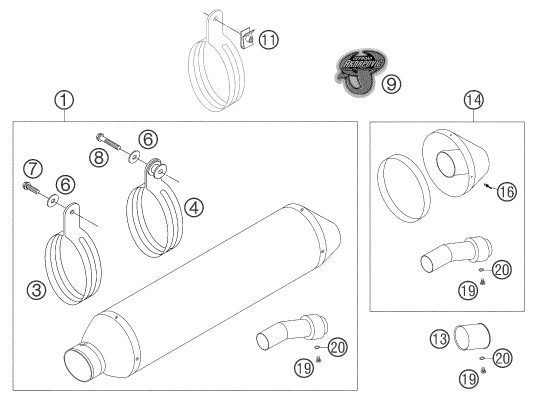 Náhled schématu EXHAUST SYSTEM