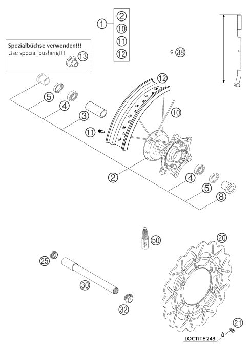 Náhled schématu FRONT WHEEL