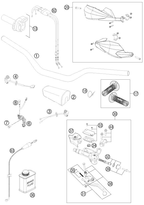 Náhled schématu HANDLEBAR, CONTROLS