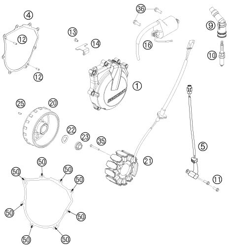 Náhled schématu IGNITION SYSTEM