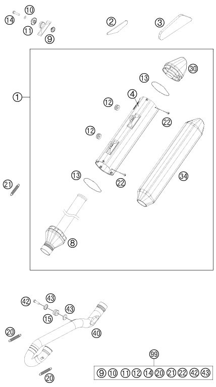 Náhled schématu EXHAUST SYSTEM