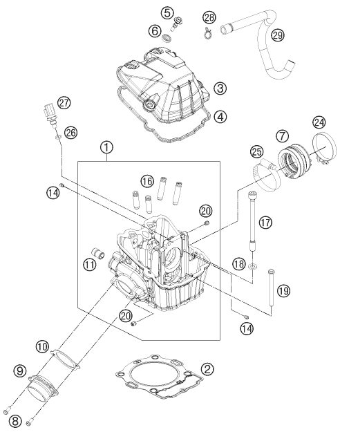 Náhled schématu CYLINDER HEAD