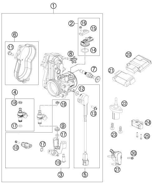 Náhled schématu THROTTLE BODY