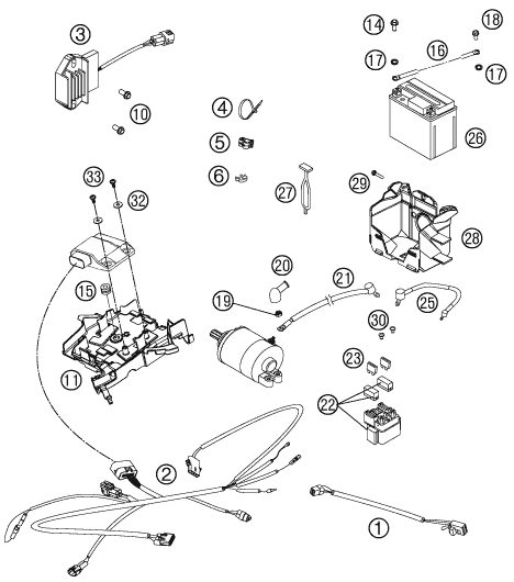 Náhled schématu WIRING HARNESS