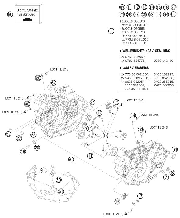 Náhled schématu ENGINE CASE