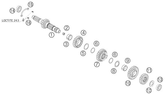 Náhled schématu TRANSMISSION I - MAIN SHAFT
