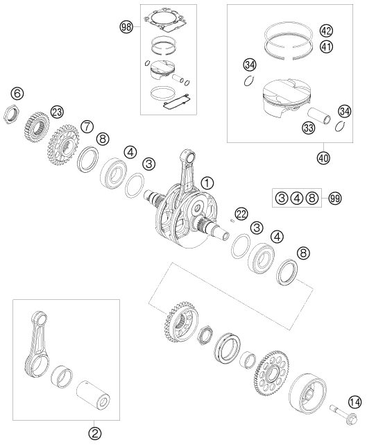 Náhled schématu CRANKSHAFT, PISTON