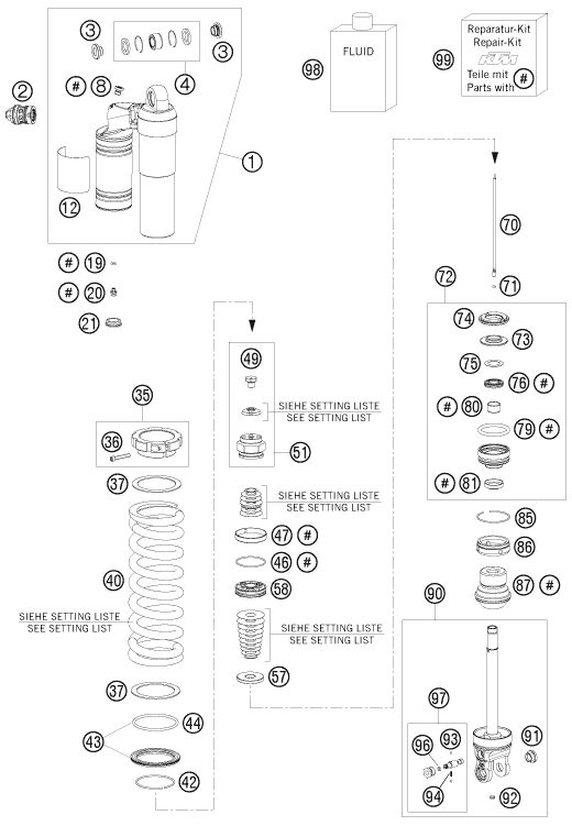 Náhled schématu SHOCK ABSORBER DISASSEMBLED