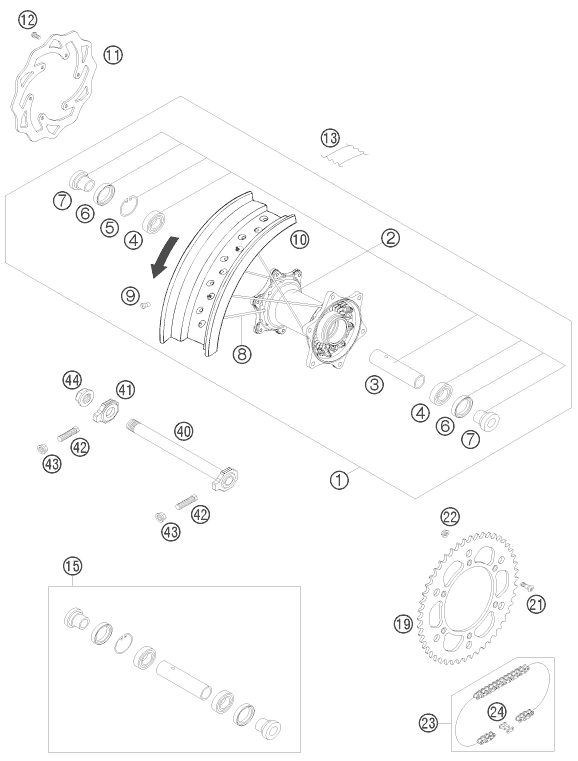 Náhled schématu REAR WHEEL