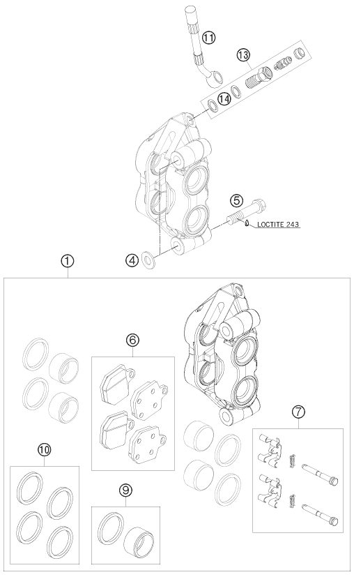 Náhled schématu FRONT BRAKE CALIPER
