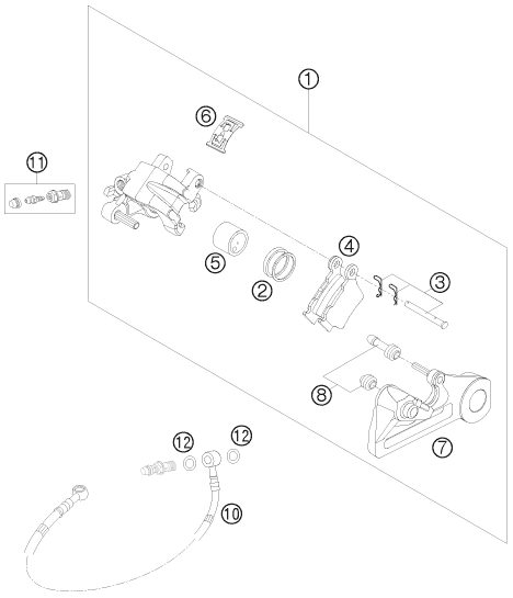 Náhled schématu REAR BRAKE CALIPER