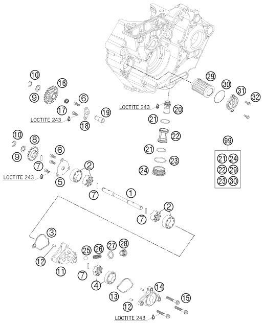 Náhled schématu LUBRICATING SYSTEM