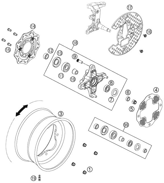 Náhled schématu FRONT WHEEL