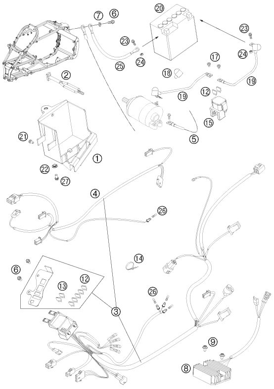 Náhled schématu WIRING HARNESS