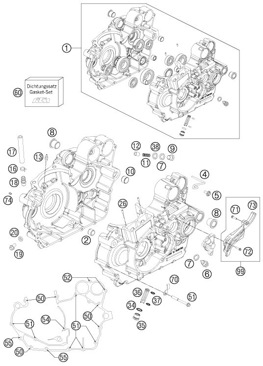 Náhled schématu ENGINE CASE